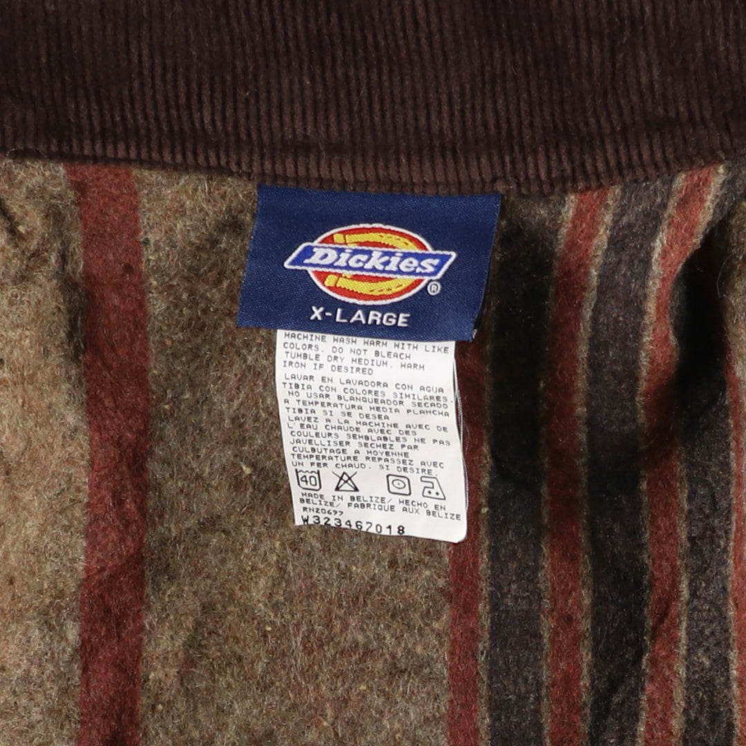 Dickies Detroit Jacket-Style Padded Duck Work Jacket, Men's Size XL cotton beige type brown Vintage Second Hand