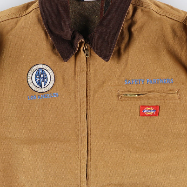 Dickies Detroit Jacket-Style Padded Duck Work Jacket, Men's Size XL cotton beige type brown Vintage Second Hand