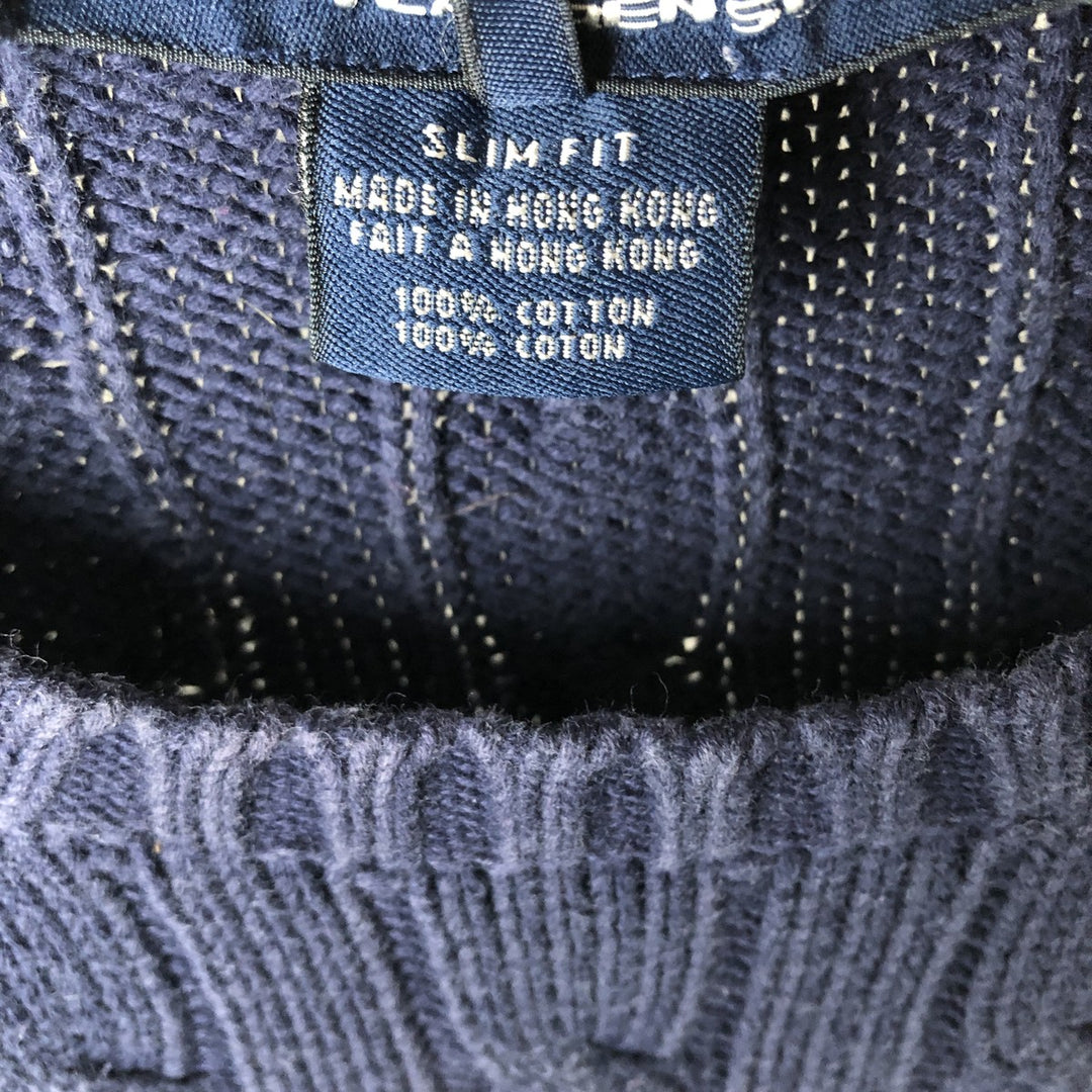Ralph Lauren RALPH LAUREN SPORT cable knit cotton sweater, women's size S cotton navy blue type Vintage Second Hand