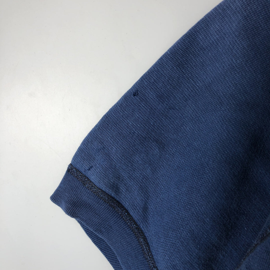 Vintage short-sleeved college sweatshirt with a triple print, size L, for women. unclear blue type Vintage Second Hand