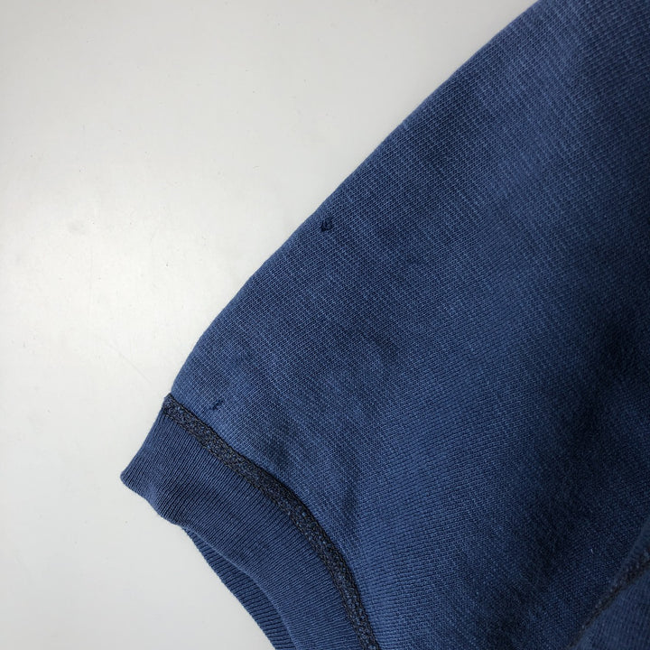 Vintage short-sleeved college sweatshirt with a triple print, size L, for women. unclear blue type Vintage Second Hand