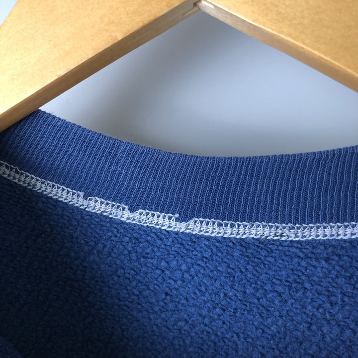 Vintage short-sleeved college sweatshirt with a triple print, size L, for women. unclear blue type Vintage Second Hand