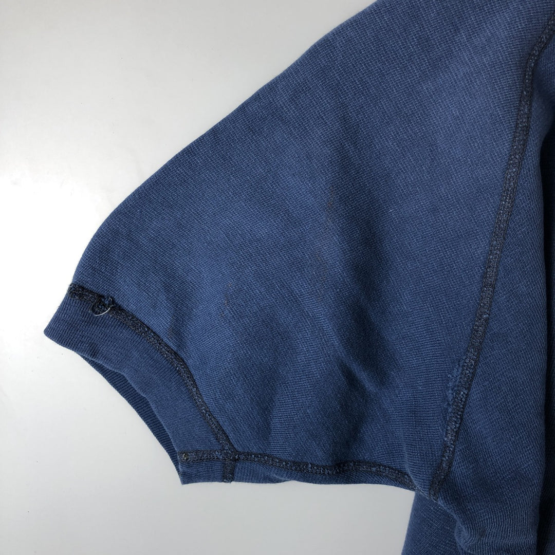 Vintage short-sleeved college sweatshirt with a triple print, size L, for women. unclear blue type Vintage Second Hand