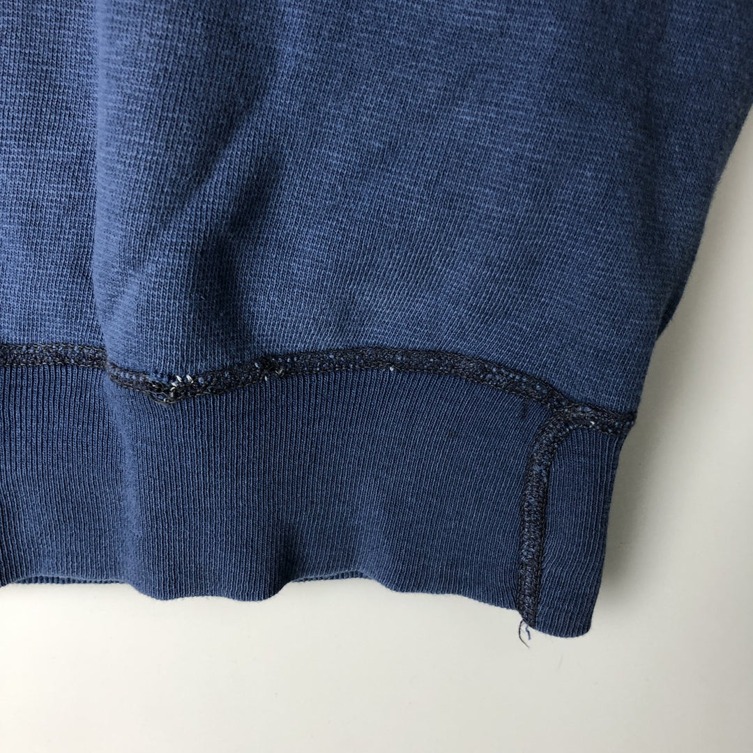 Vintage short-sleeved college sweatshirt with a triple print, size L, for women. unclear blue type Vintage Second Hand