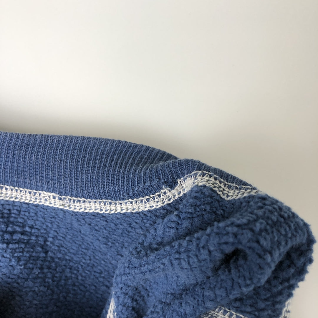 Vintage short-sleeved college sweatshirt with a triple print, size L, for women. unclear blue type Vintage Second Hand