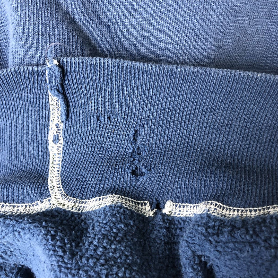 Vintage short-sleeved college sweatshirt with a triple print, size L, for women. unclear blue type Vintage Second Hand