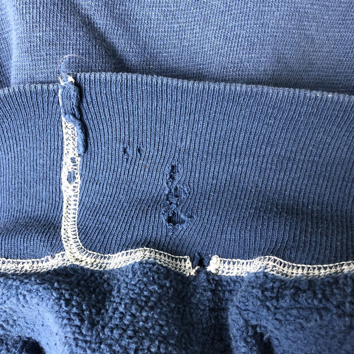 Vintage short-sleeved college sweatshirt with a triple print, size L, for women. unclear blue type Vintage Second Hand