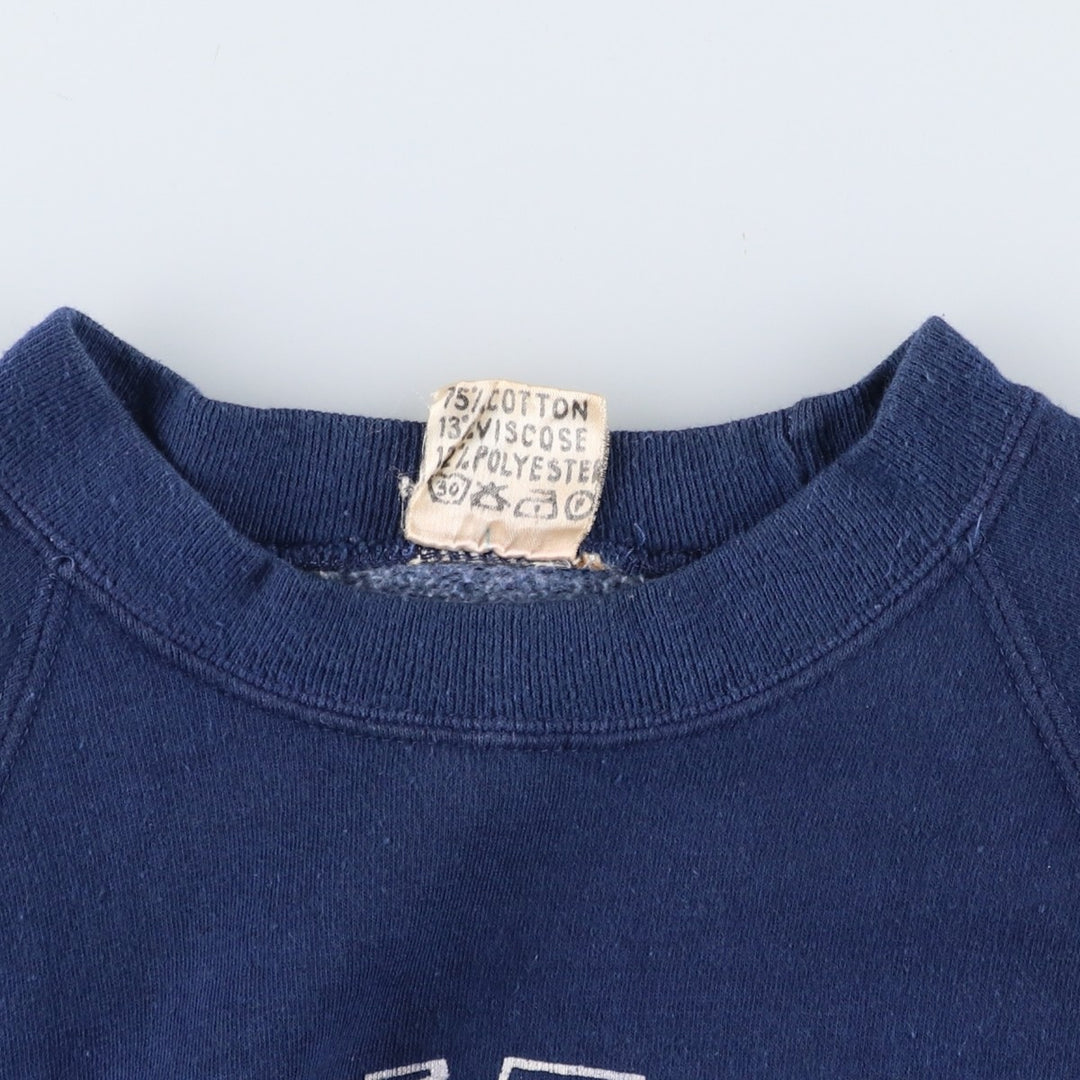 Vintage triple print college sweatshirt, size S, women's cotton navy blue type Vintage Second Hand