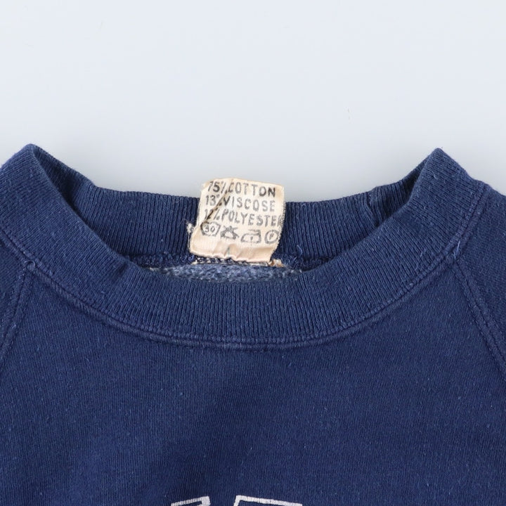 Vintage triple print college sweatshirt, size S, women's cotton navy blue type Vintage Second Hand