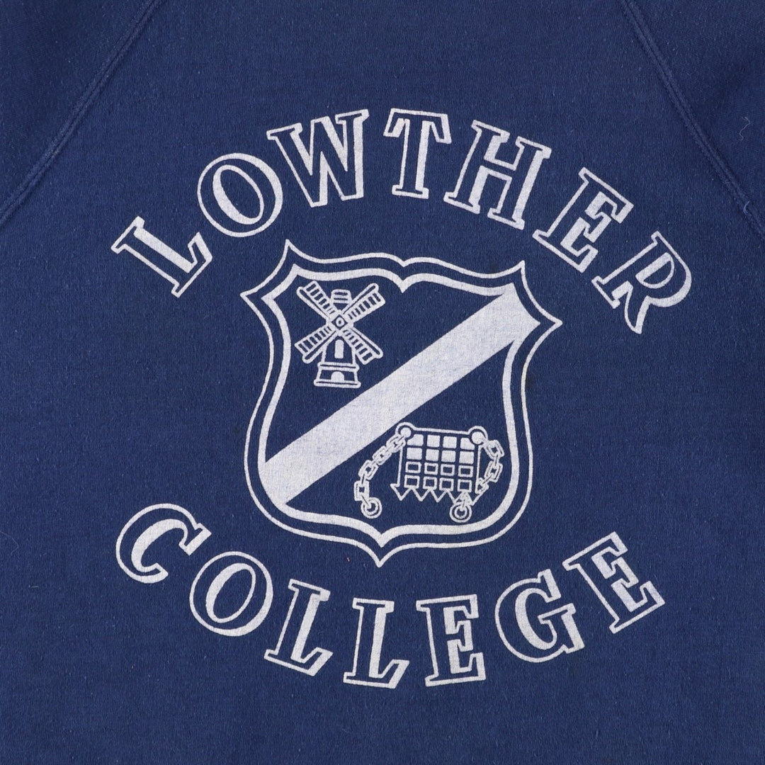 Vintage triple print college sweatshirt, size S, women's cotton navy blue type Vintage Second Hand