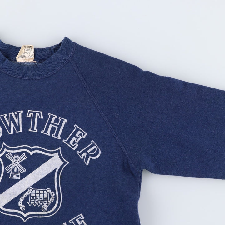 Vintage triple print college sweatshirt, size S, women's cotton navy blue type Vintage Second Hand