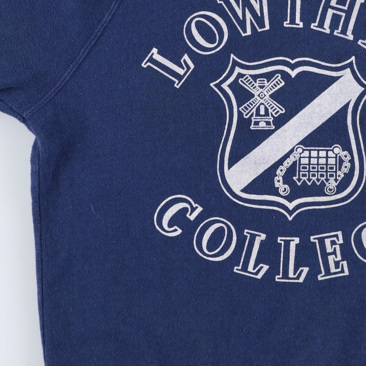 Vintage triple print college sweatshirt, size S, women's cotton navy blue type Vintage Second Hand