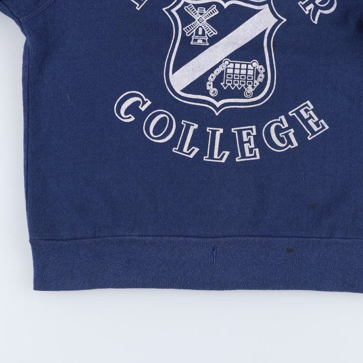 Vintage triple print college sweatshirt, size S, women's cotton navy blue type Vintage Second Hand