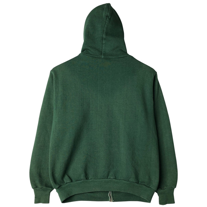 Vintage 60s-70'S full-zip sweatshirt hoodie, made in the USA, size M. polyester green type Vintage Second Hand