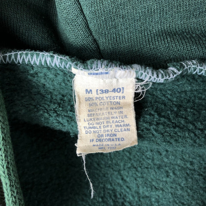Vintage 60s-70'S full-zip sweatshirt hoodie, made in the USA, size M. polyester green type Vintage Second Hand