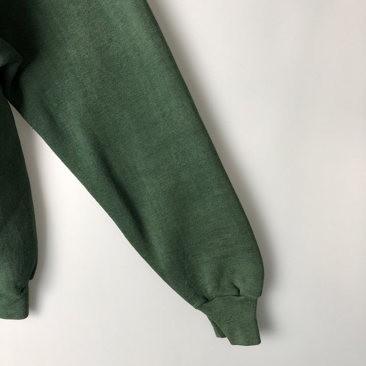 Vintage 60s-70'S full-zip sweatshirt hoodie, made in the USA, size M. polyester green type Vintage Second Hand