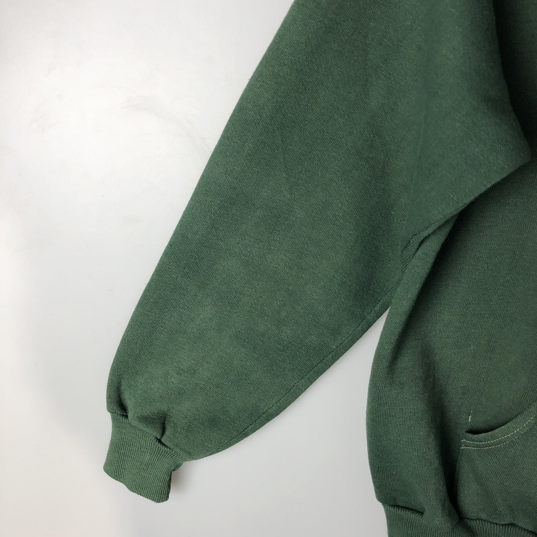 Vintage 60s-70'S full-zip sweatshirt hoodie, made in the USA, size M. polyester green type Vintage Second Hand