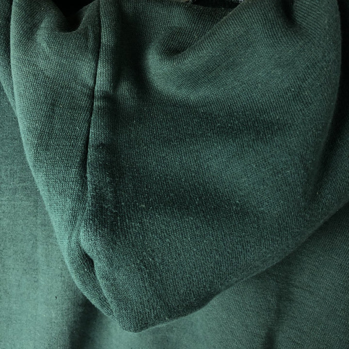 Vintage 60s-70'S full-zip sweatshirt hoodie, made in the USA, size M. polyester green type Vintage Second Hand