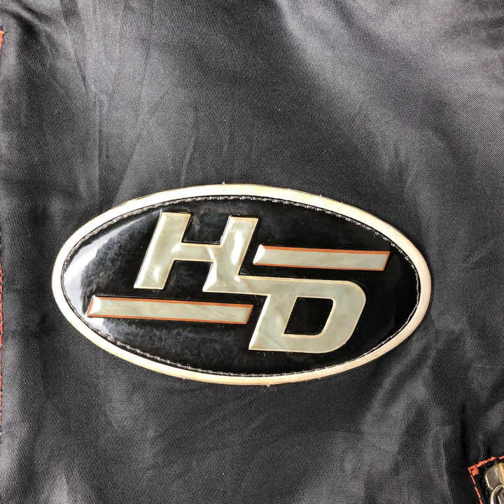 Harley-Davidson Padded Nylon Racing Jacket, Women's Size Medium genuine leather black type Vintage Second Hand