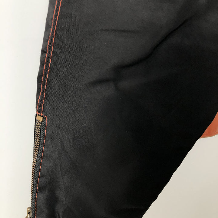 Harley-Davidson Padded Nylon Racing Jacket, Women's Size Medium genuine leather black type Vintage Second Hand