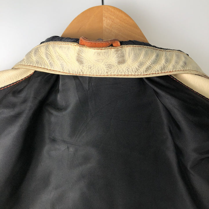 Harley-Davidson Padded Nylon Racing Jacket, Women's Size Medium genuine leather black type Vintage Second Hand