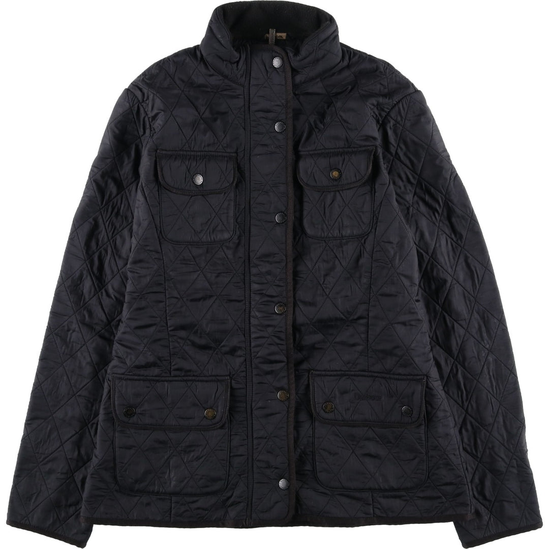 00'S Barbour quilted puffer jacket, women's size L unclear black type Vintage Second Hand