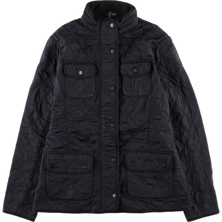 00'S Barbour quilted puffer jacket, women's size L unclear black type Vintage Second Hand