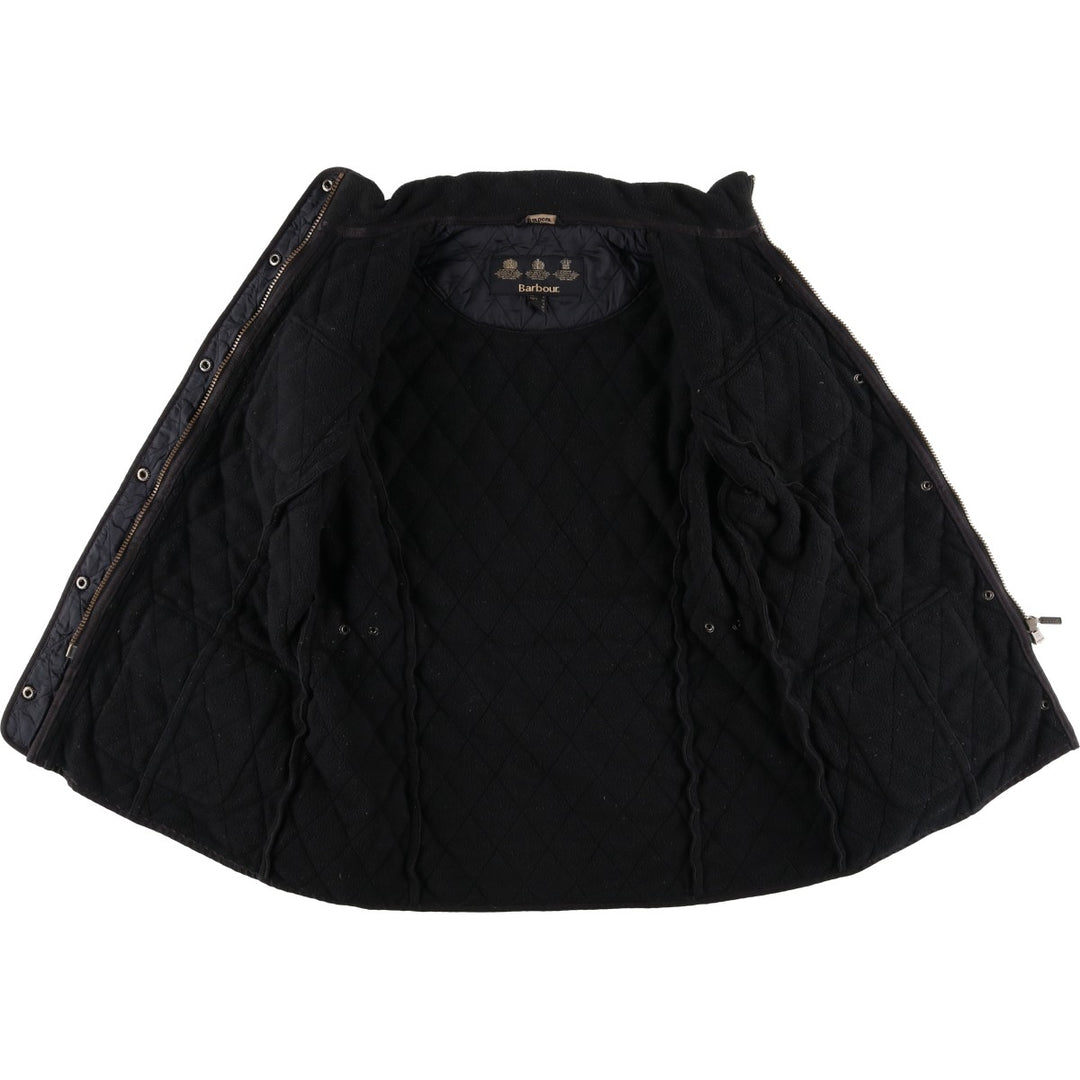 00'S Barbour quilted puffer jacket, women's size L unclear black type Vintage Second Hand