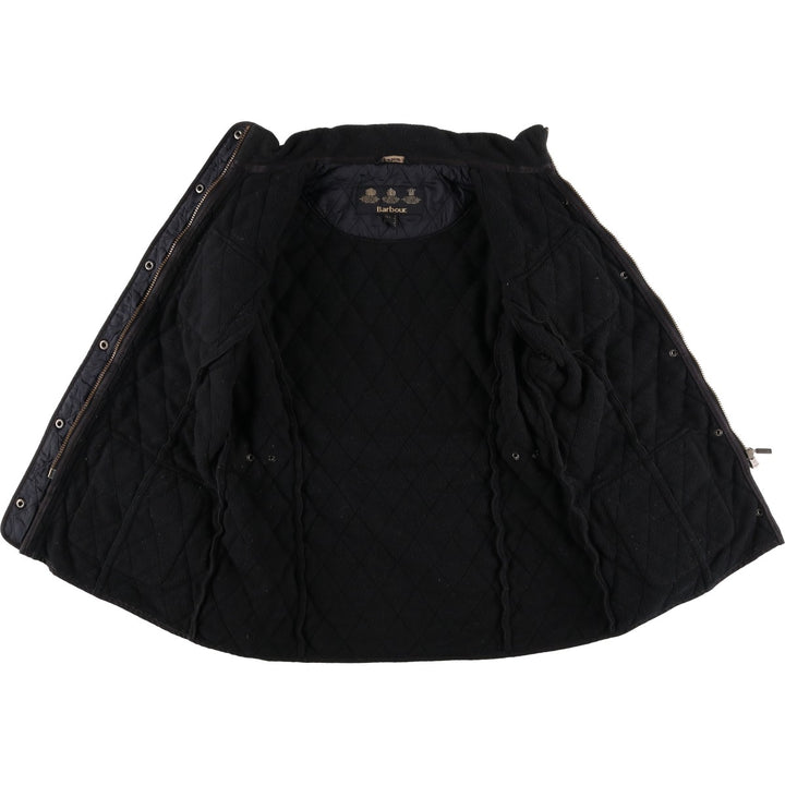 00'S Barbour quilted puffer jacket, women's size L unclear black type Vintage Second Hand