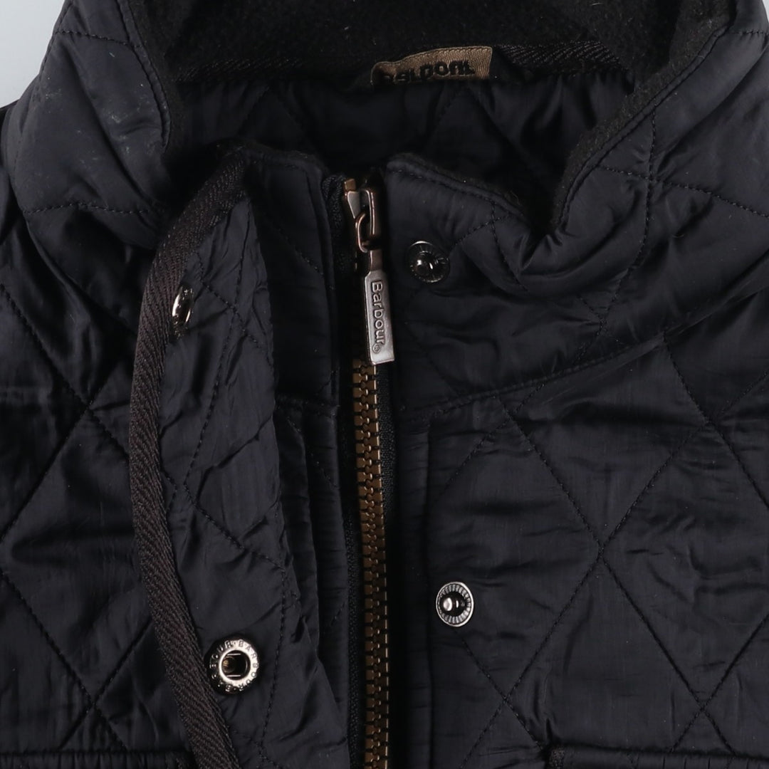 00'S Barbour quilted puffer jacket, women's size L unclear black type Vintage Second Hand