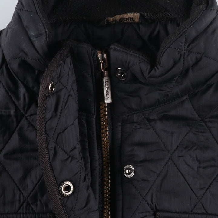 00'S Barbour quilted puffer jacket, women's size L unclear black type Vintage Second Hand