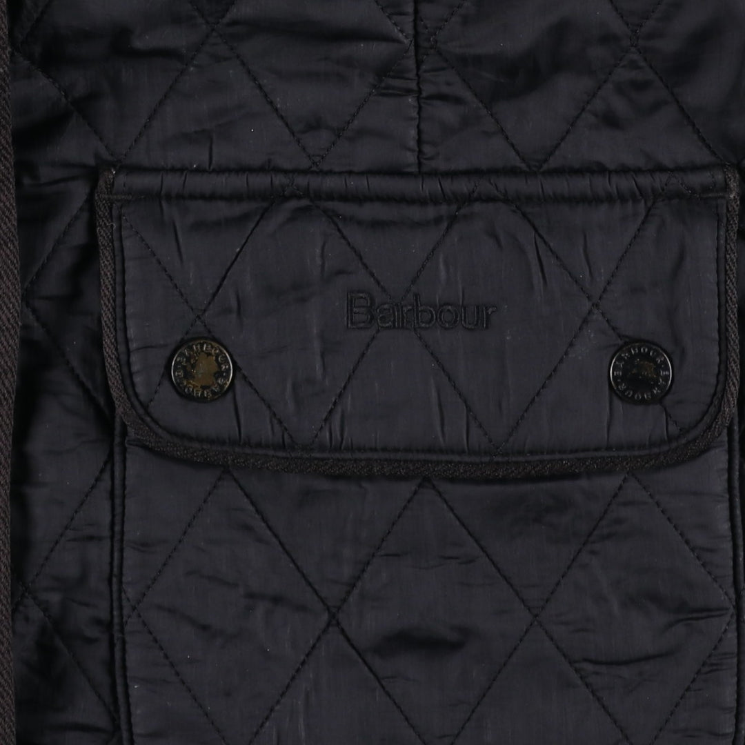 00'S Barbour quilted puffer jacket, women's size L unclear black type Vintage Second Hand