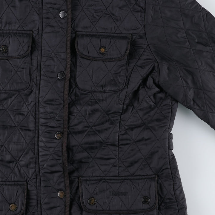 00'S Barbour quilted puffer jacket, women's size L unclear black type Vintage Second Hand