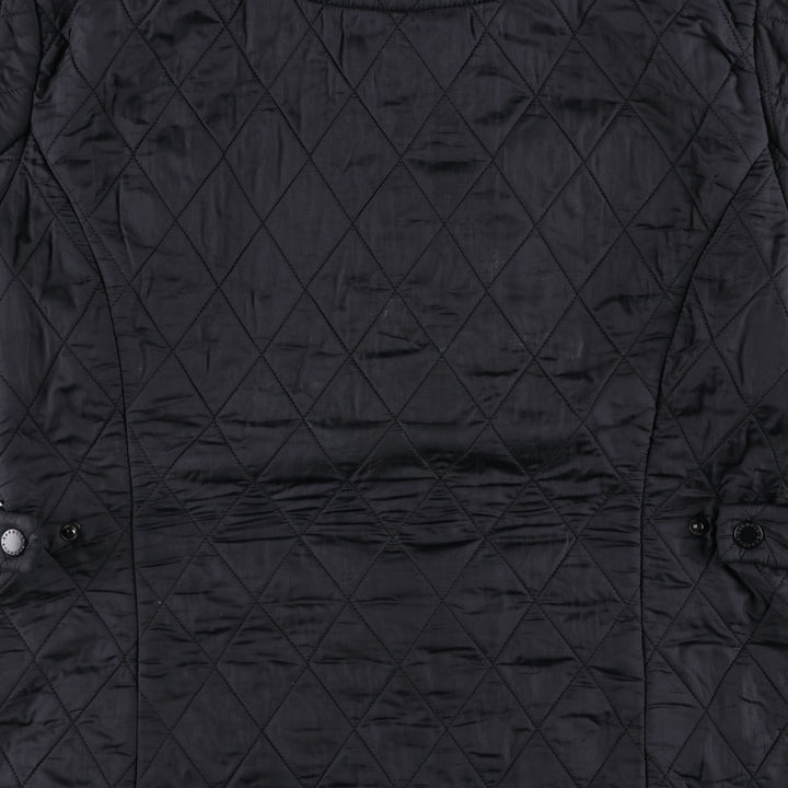00'S Barbour quilted puffer jacket, women's size L unclear black type Vintage Second Hand