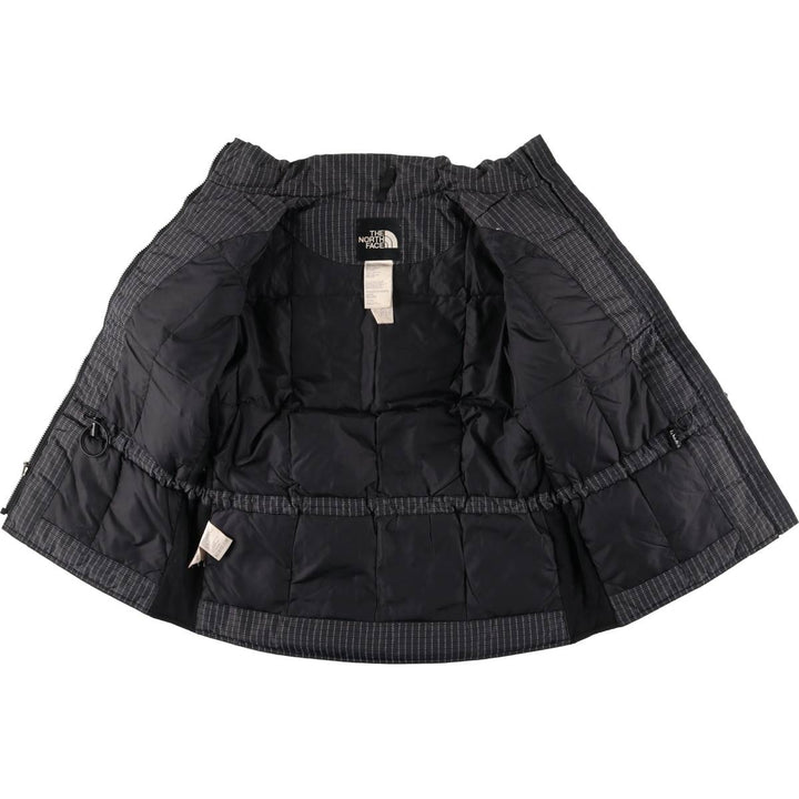 90'S The North Face All-Over Print Goose Down Jacket, Women's, Size L, Vintage Polyurethane Coated Nylon Charcoal Vintage Second Hand