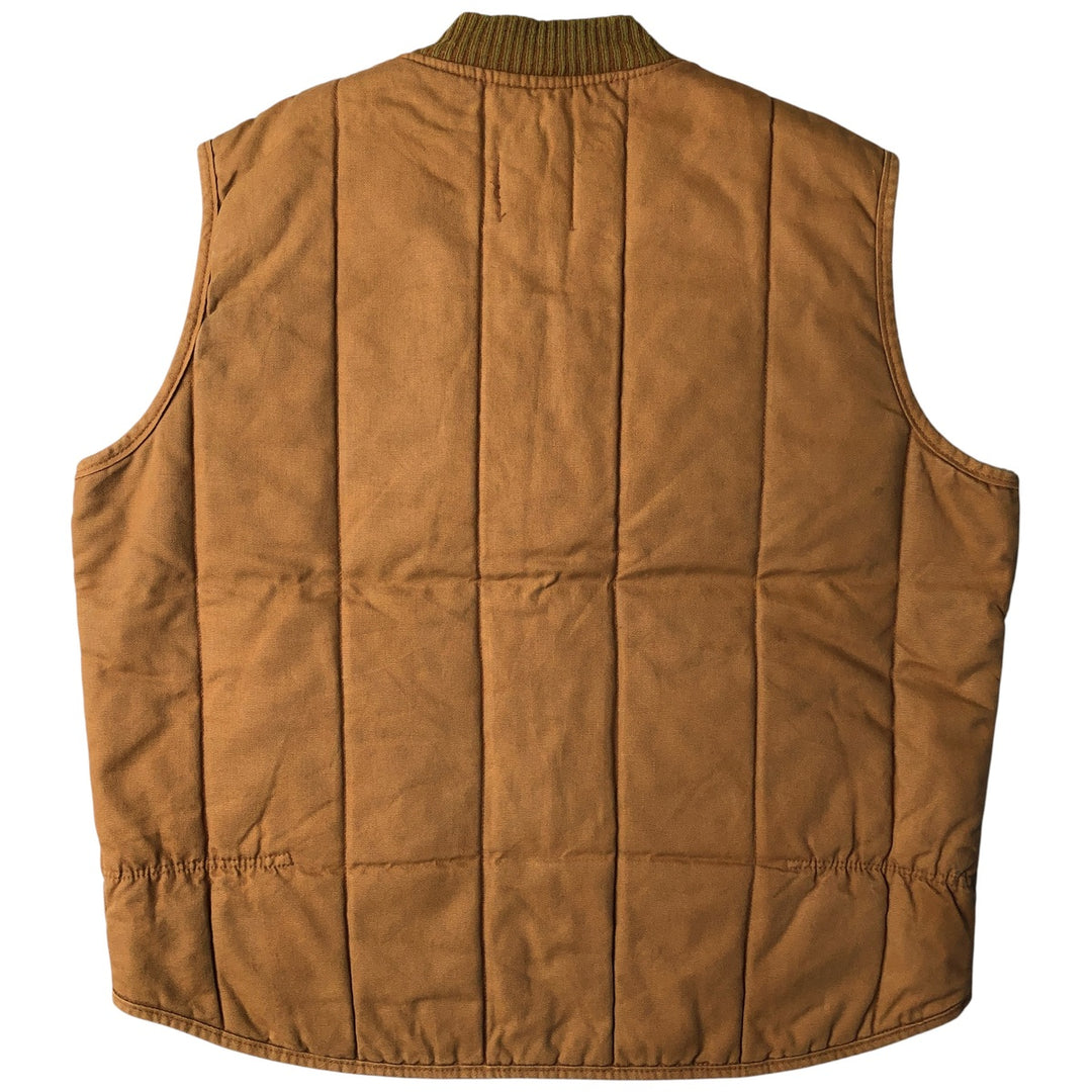 ZERO-ZONE Padded Duck Vest, Made in USA, Men's Size L, Vintage cotton brown type Vintage Second Hand