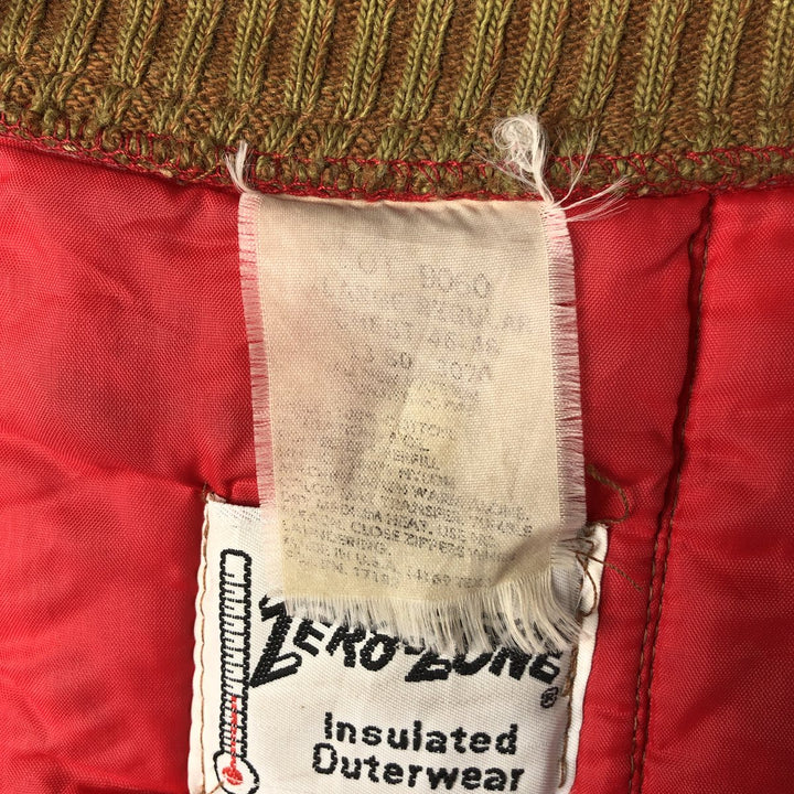 ZERO-ZONE Padded Duck Vest, Made in USA, Men's Size L, Vintage cotton brown type Vintage Second Hand