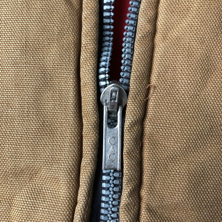 ZERO-ZONE Padded Duck Vest, Made in USA, Men's Size L, Vintage cotton brown type Vintage Second Hand