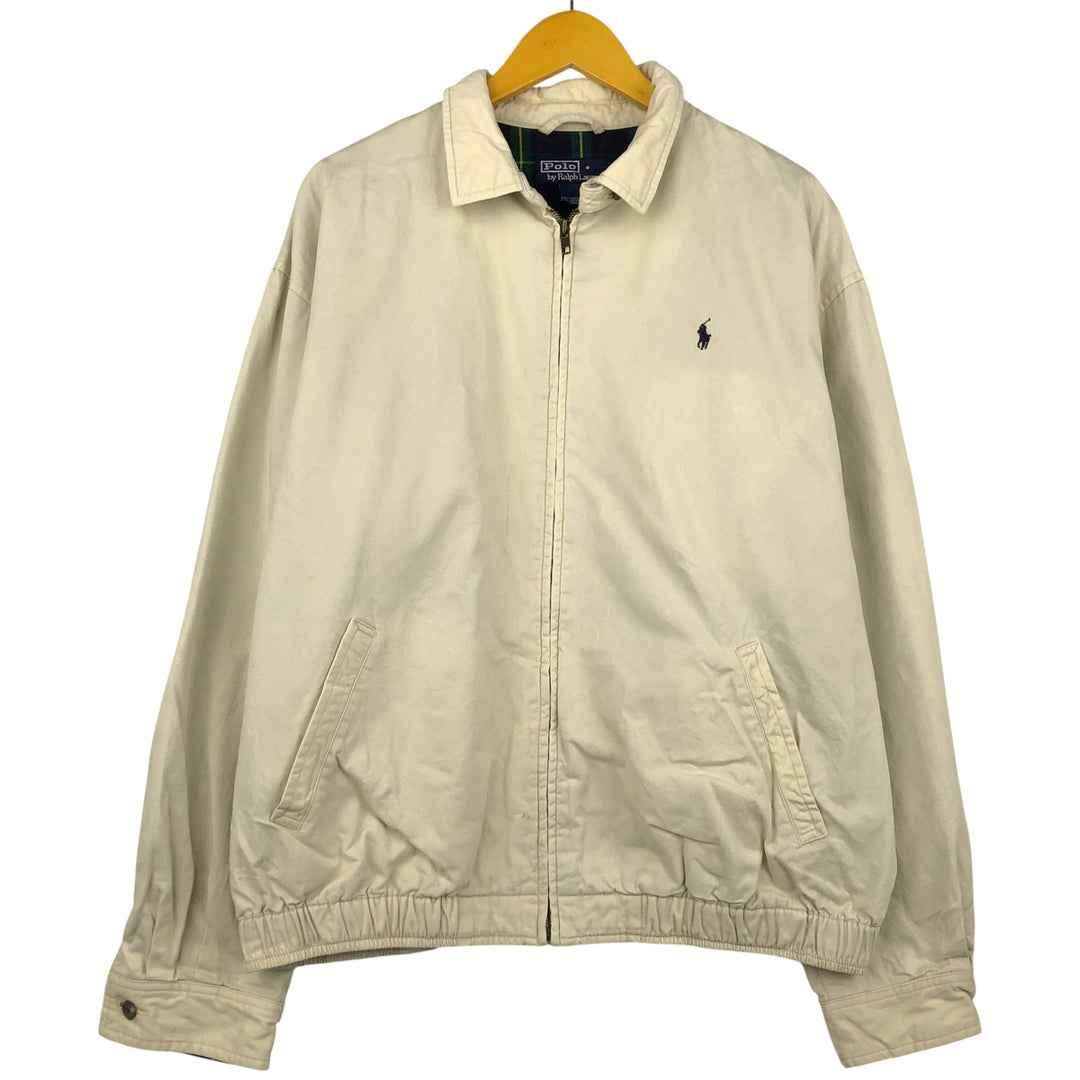 Ralph Lauren POLO by Ralph Lauren Swing Top Sports Jacket Men's L size cotton Beige type Vintage Second Hand