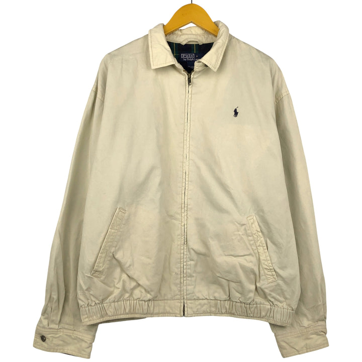 Ralph Lauren POLO by Ralph Lauren Swing Top Sports Jacket Men's L size cotton Beige type Vintage Second Hand
