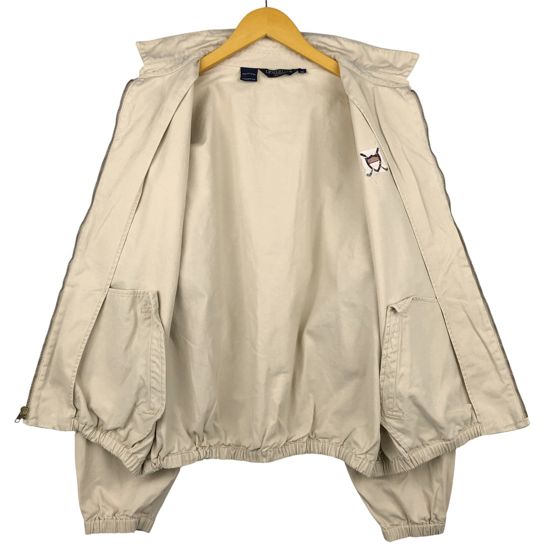 90'S Ralph Lauren POLO by Ralph Lauren Swing Top Sports Jacket Made in USA Men's XL cotton Beige type Vintage Second Hand