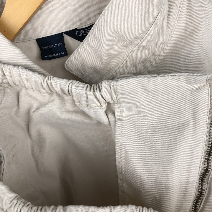 90'S Ralph Lauren POLO by Ralph Lauren Swing Top Sports Jacket Made in USA Men's XL cotton Beige type Vintage Second Hand