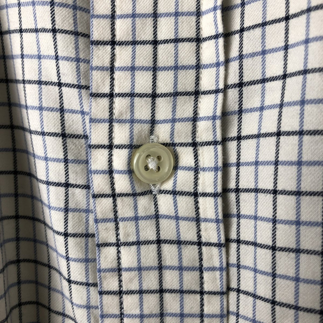 Ralph Lauren long sleeve button down check shirt, men's XL size cotton white type Vintage Second Hand