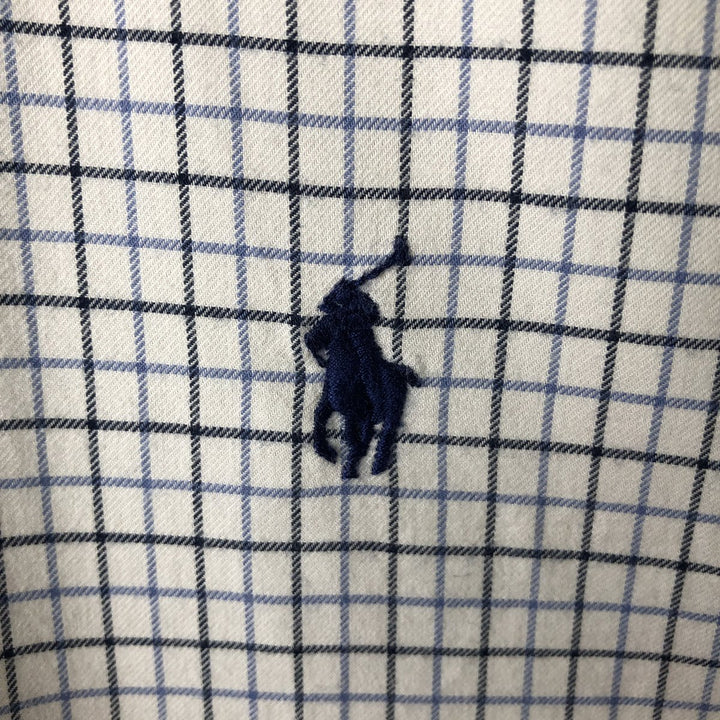 Ralph Lauren long sleeve button down check shirt, men's XL size cotton white type Vintage Second Hand
