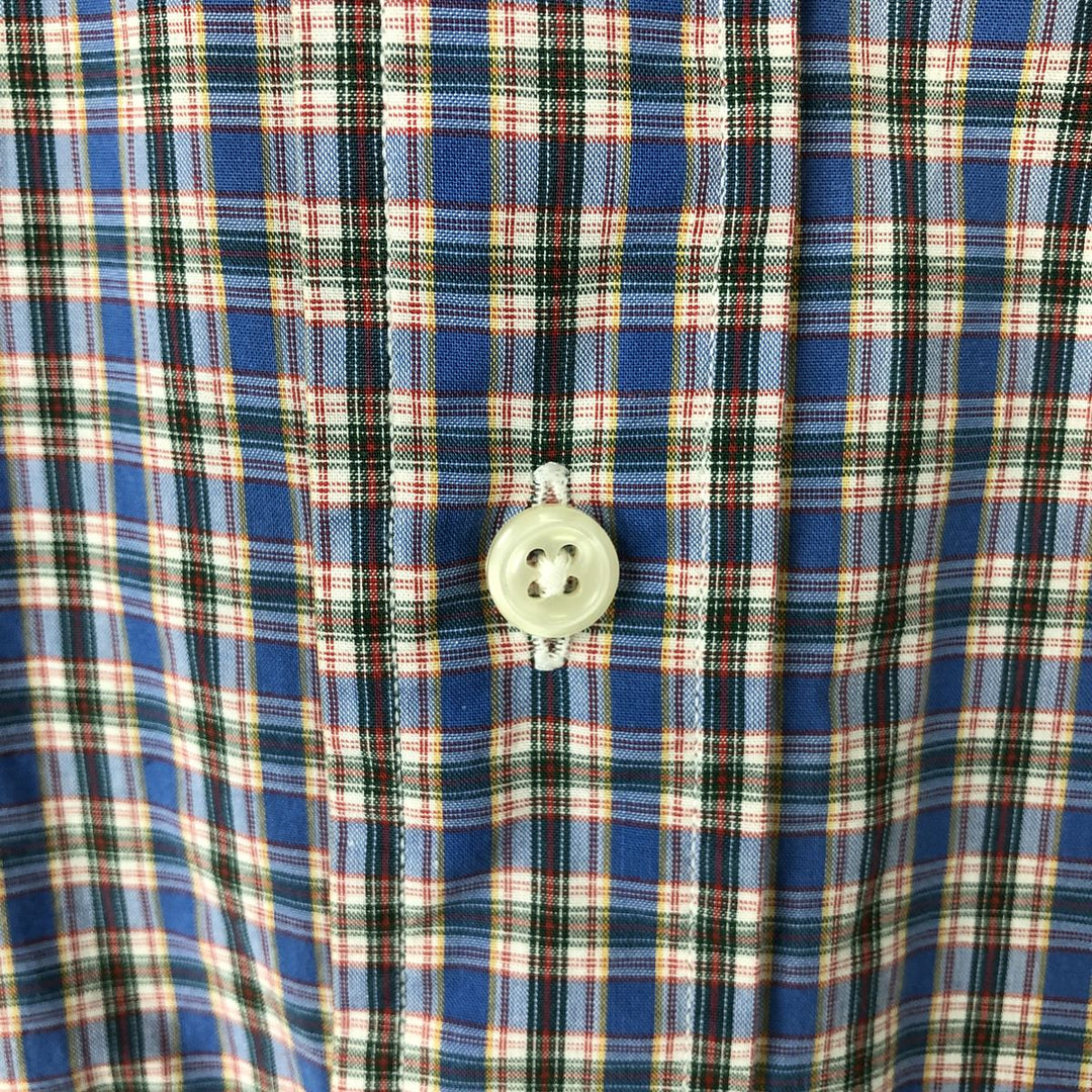 Ralph Lauren BLAKE long sleeve button down check shirt, men's size L cotton blue type Vintage Second Hand