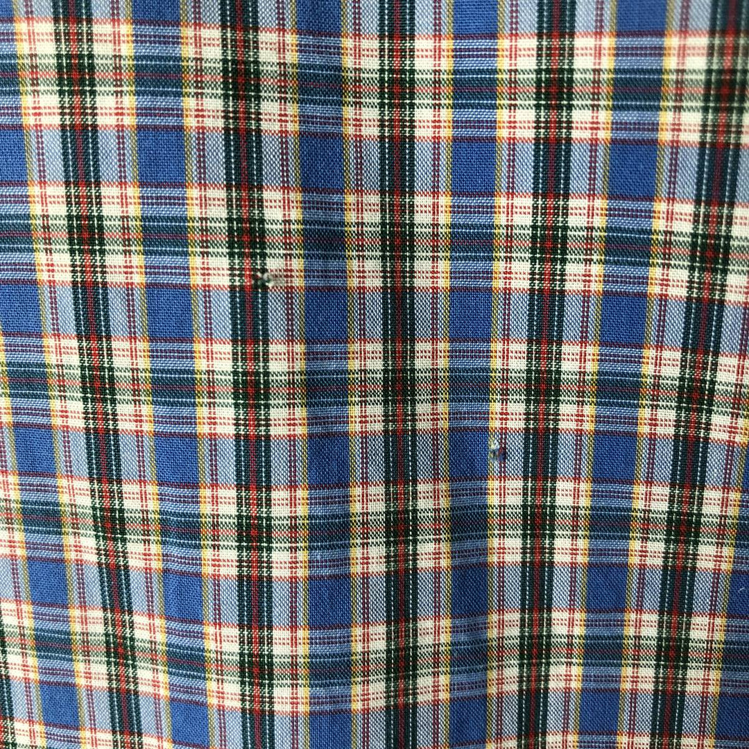Ralph Lauren BLAKE long sleeve button down check shirt, men's size L cotton blue type Vintage Second Hand