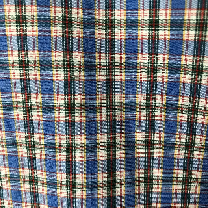 Ralph Lauren BLAKE long sleeve button down check shirt, men's size L cotton blue type Vintage Second Hand