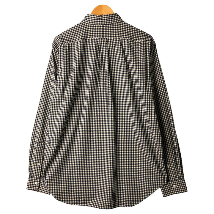 Ralph Lauren Classic Fit Long Sleeve Button Down Check Shirt, Men's Size L cotton black type Vintage Second Hand