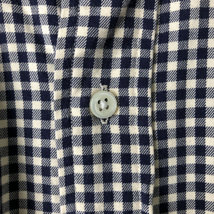 Ralph Lauren Classic Fit Long Sleeve Button Down Check Shirt, Men's Size L cotton black type Vintage Second Hand