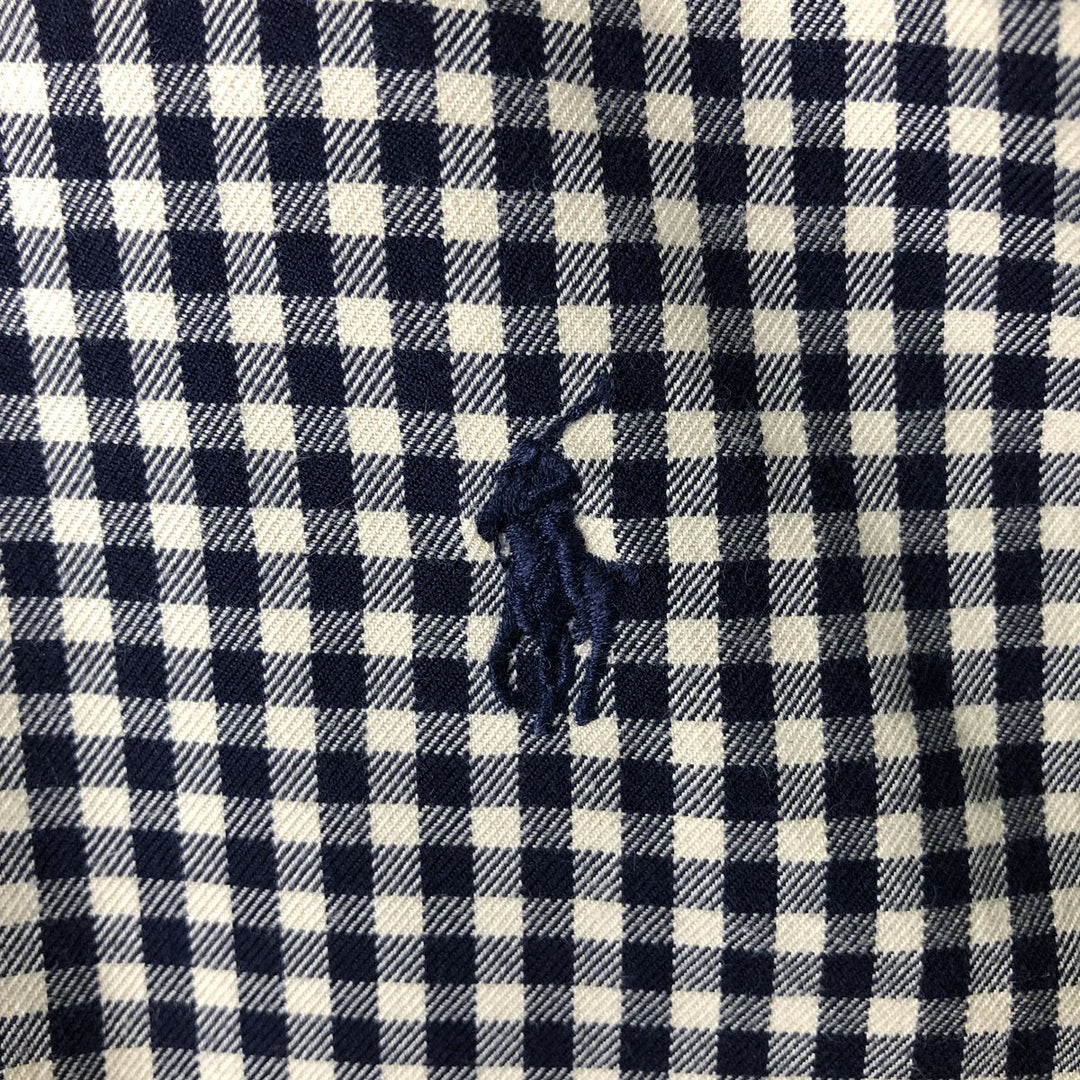 Ralph Lauren Classic Fit Long Sleeve Button Down Check Shirt, Men's Size L cotton black type Vintage Second Hand